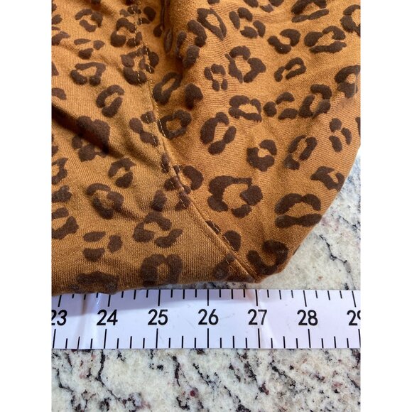 Time Tru Leopard Crewneck Sweatshirt XL Brown Y2K Streetwear Soft Cozy Mobwife - Picture 6 of 7